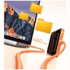 USAMS U98 60 W 3 A silikónový rýchlonabíjací USB-C - USB-C kábel oranžový thumbnail