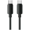 USAMS U98 60W 3A silikónový rýchlonabíjací kábel USB-C na USB-C čierny thumbnail
