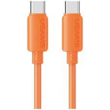 USAMS U98 30W 3A silikónový rýchlonabíjací kábel USB-C – Lightning oranžový