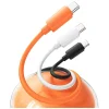 USAMS U98 3A silikónový rýchlonabíjací USB-C kábel oranžový thumbnail