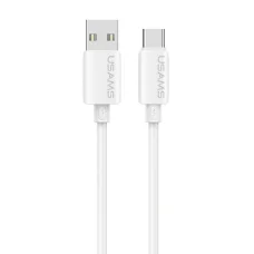 USAMS U98 3A silikónový rýchlonabíjací USB-C kábel biely