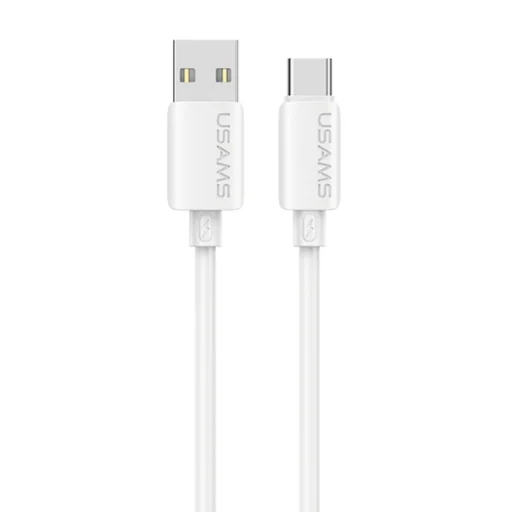 USAMS U98 3A silikónový rýchlonabíjací USB-C kábel biely - 1
