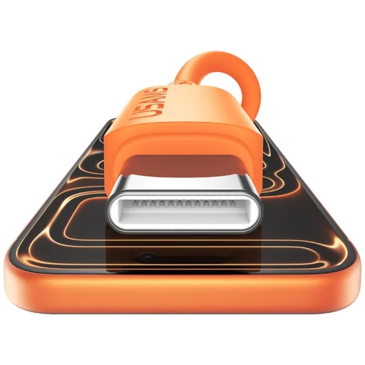 USAMS U98 3A silikónový rýchlonabíjací USB-C kábel biely - 8