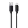 USAMS U98 3A silikónový rýchlonabíjací USB-C kábel čierny thumbnail