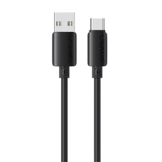 USAMS U98 3A silikónový rýchlonabíjací USB-C kábel čierny
