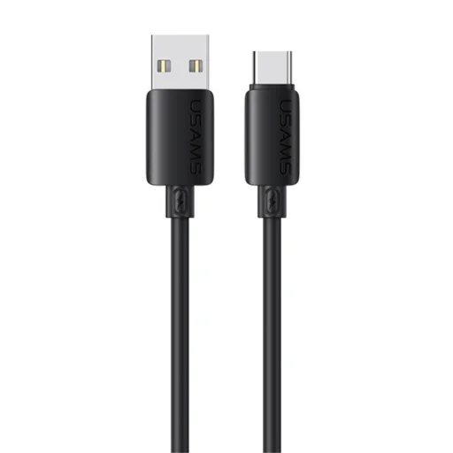 USAMS U98 3A silikónový rýchlonabíjací USB-C kábel čierny - 1