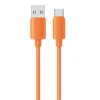 USAMS U98 3A silikónový rýchlonabíjací USB-C kábel oranžový thumbnail