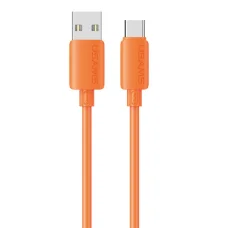 USAMS U98 3A silikónový rýchlonabíjací USB-C kábel oranžový
