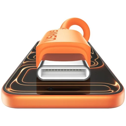 USAMS U98 3A silikónový rýchlonabíjací USB-C kábel oranžový - 10