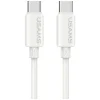 USAMS U98 60W 3A silikónový rýchlonabíjací kábel USB-C – USB-C biely thumbnail