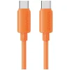 USAMS U98 60 W 3 A silikónový rýchlonabíjací USB-C - USB-C kábel oranžový thumbnail