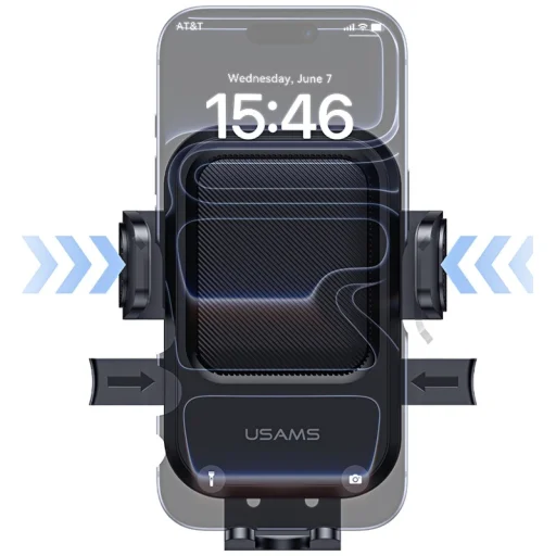 USAMS One-touch čierny držiak na telefón do auta do mriežky ventilácie - 10