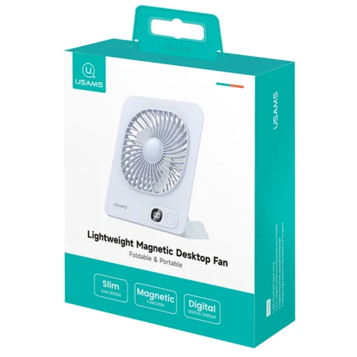 USAMS ZB363 magnetický stolný ventilátor modrý - 7