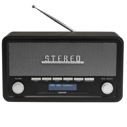 Denver DAB-18 tmavosivé retro digitálne rádio - 8