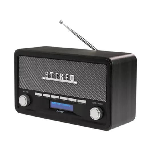 Denver DAB-18 tmavosivé retro digitálne rádio - 1