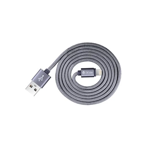 Devia Fashion Series Lightning kábel (MFi, 2.4A, 1,2 m), sivý - 1