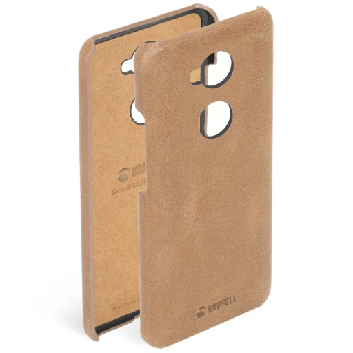 Krusell Sunne Cover Sony Xperia L2 béžové kožené puzdro - 3