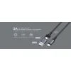 Orsen S8 2 az 1-ben USB és Type-C 5A 1,5 m fekete kábel thumbnail