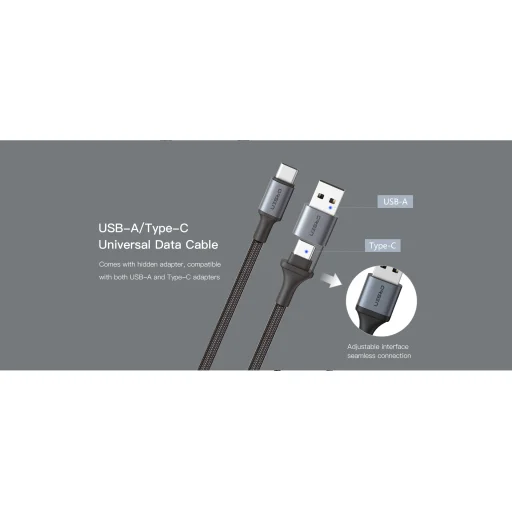 Orsen S8 2 v 1 USB a Type-C 5A 1,5 m čierny kábel - 3