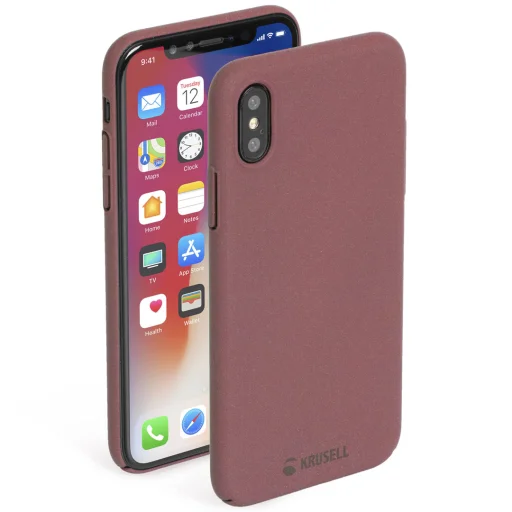 Krusell Sandby Cover Apple iPhone XS hrdzavohnedé puzdro - 1