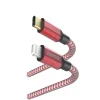 Hama 00201562 reflexný nabíjací kábel USB-C - Lightning 1,5 m nylonový červený kábel thumbnail