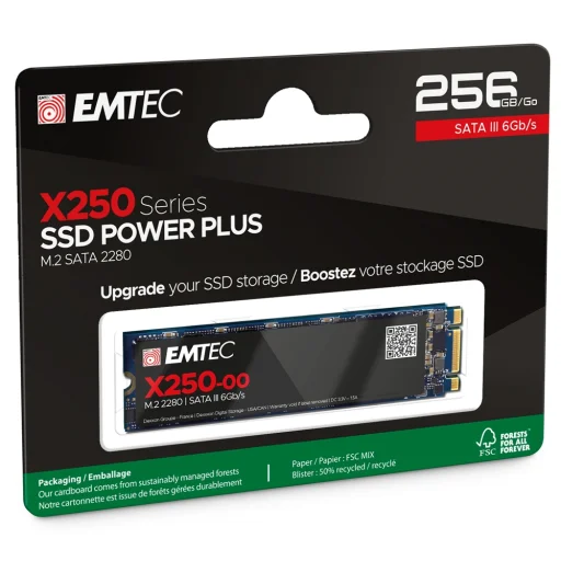 Emtec SSD M.2 SATA X250 256GB Power Plus SSD - 3