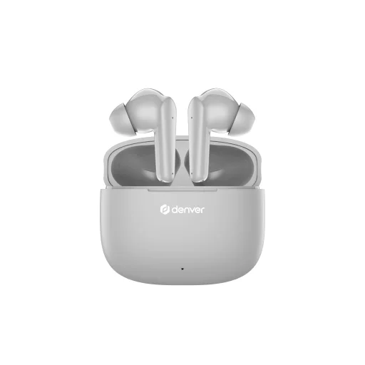 Denver TWE-48 sivé bezdrôtové bluetooth slúchadlá - 1