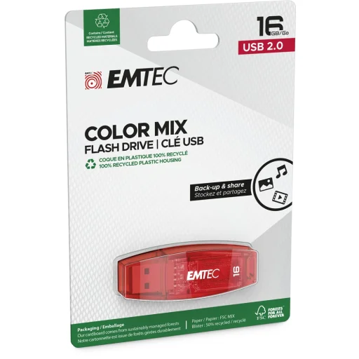 Emtec USB 2.0 C410 16 GB piros pendrive - 2