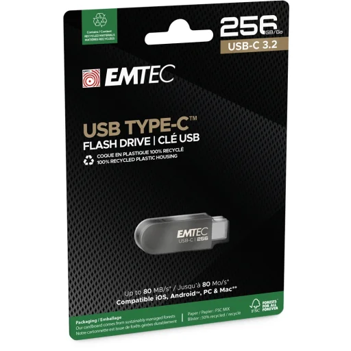 Emtec USB 3.2 Type-C Single C28 256 GB pendrive - 3