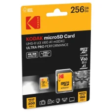 Kodak MicroSDXC 256GB UHS-II U3 A1 V60 Ultra Pro memóriakártya