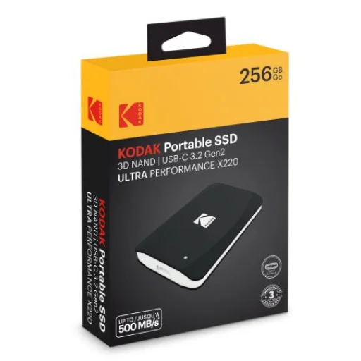 Kodak SSD 3.2 Gen2 X220 256GB hordozható külső SSD - 2