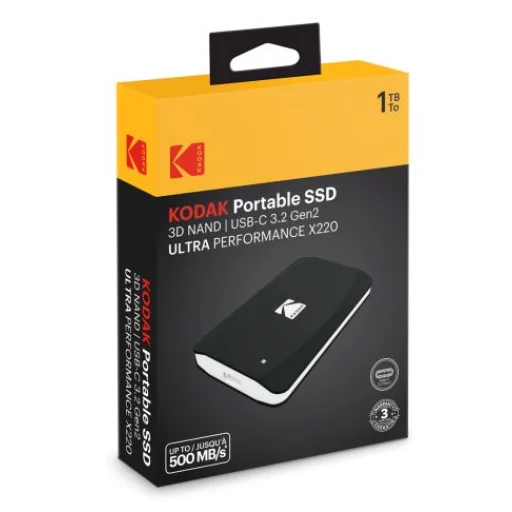 Kodak SSD 3.2 Gen2 X220 1TB hordozható SSD EKSSD1TX220K - 2