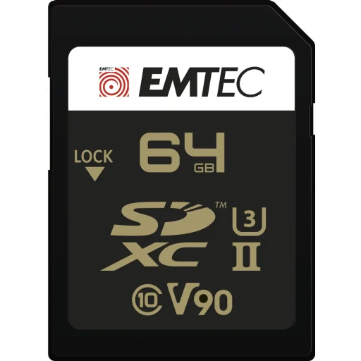 Emtec SDXC 64GB UHS-II U3 V90 SpeedIN Pro+ memóriakártya - 1