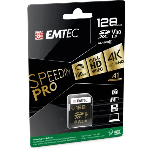 Emtec SDXC 128GB UHS-I U3 SpeedIN Pro memóriakártya - 2
