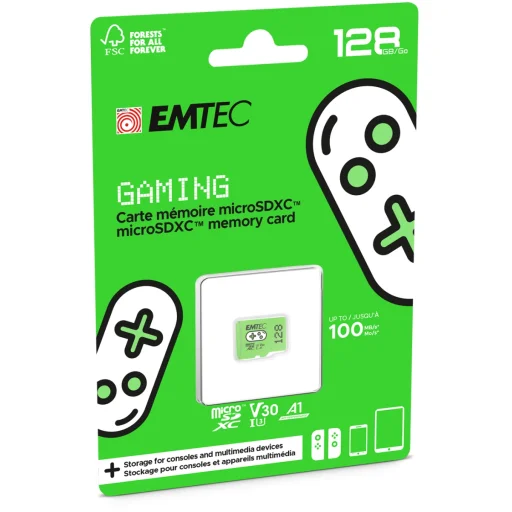 Emtec MicroSDXC 128GB UHS-I U3 V30 A1 Gaming Green memóriakártya - 3