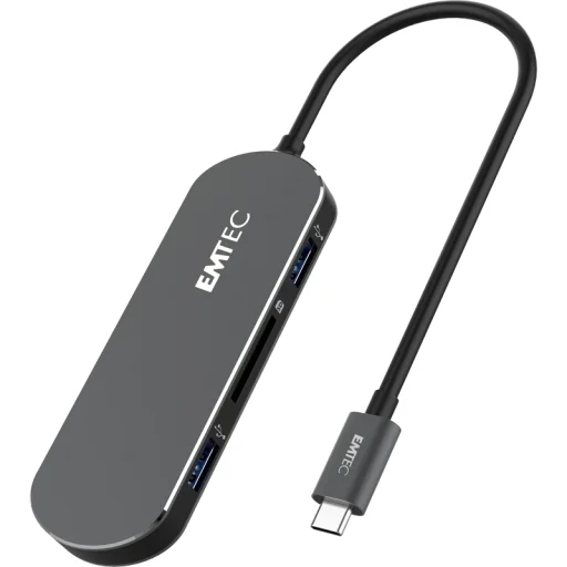 Emtec HUB 6 v 1 Type-C T650C USB-C rozbočovač - 1