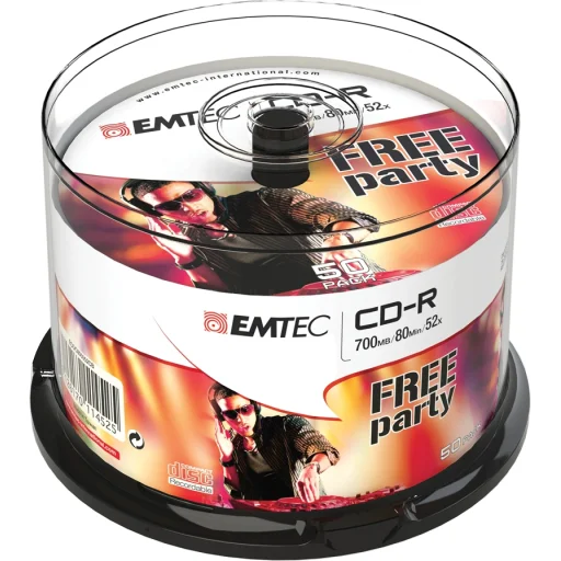 Emtec CD-R 700MB/80MIN 52x Cake Box 50 ks zapisovateľné CD - 1