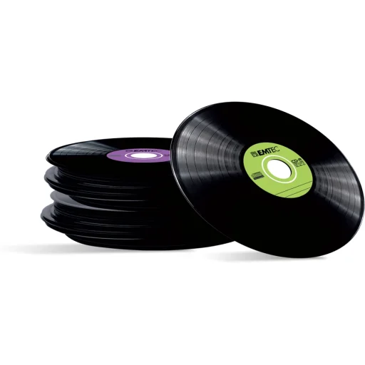 Emtec CD-R 700MB 52x Vinyl Look 10 ks - 1