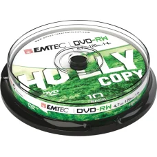 Emtec DVD-RW 4,7 GB 1–4x Holly Copy 10 db, Cake Box