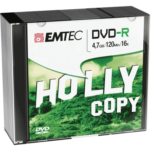 Emtec DVD-R 4,7 GB 16x Slim Holly Copy 10 ks - 1
