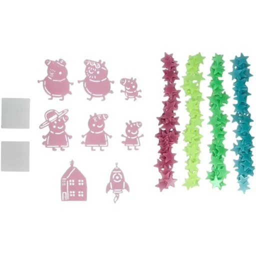 Paladone Peppa malac sötétben világító falmatrica csillagok - 4