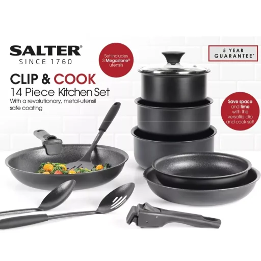 Salter BW12055IS Clip & Cook 14-dielna súprava kuchynského riadu - 8