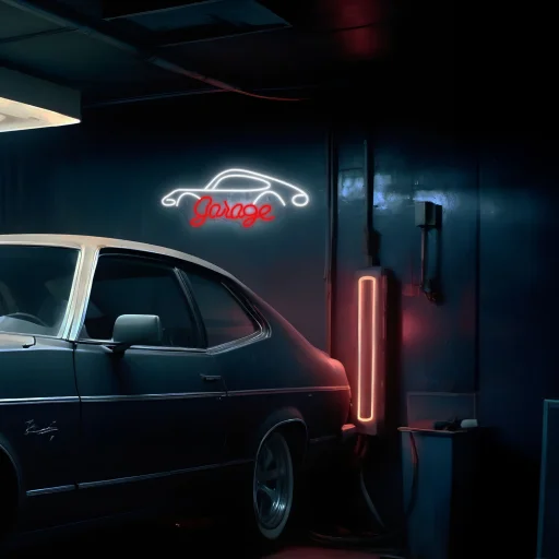 Manta SNL95WH Style Neon Lights Garage bielo-červená dekoratívna LED neónová lampa - 4
