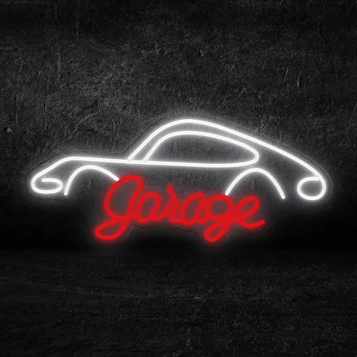 Manta SNL95WH Style Neon Lights Garage bielo-červená dekoratívna LED neónová lampa - 6