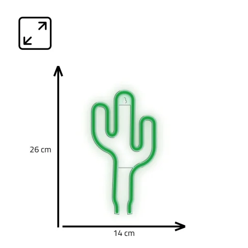 Manta SNL74GN Style Neon Lights CACTUS zelená dekoračná lampa - 6