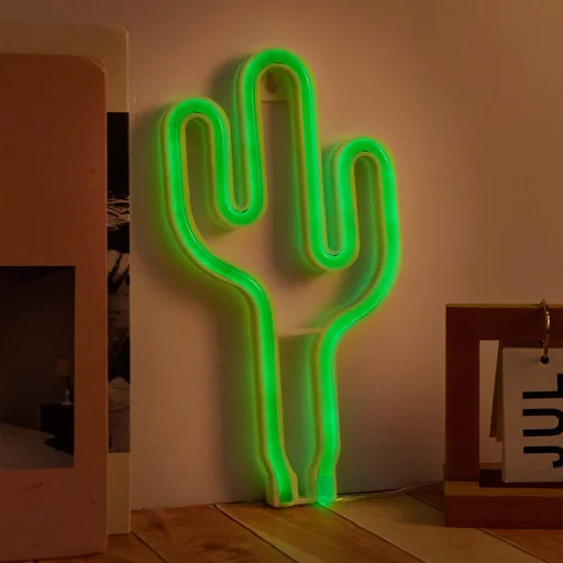 Manta SNL74GN Style Neon Lights CACTUS zöld dekorlámpa - 4