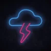 Manta SNL71BL Style Neon Lights Felhő Villámmal kék-rózsaszín lámpa thumbnail