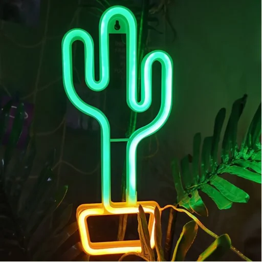 Manta SNL07GNT Style Neon Lights CACTUS zelená/žltá dekoračná lampa - 3