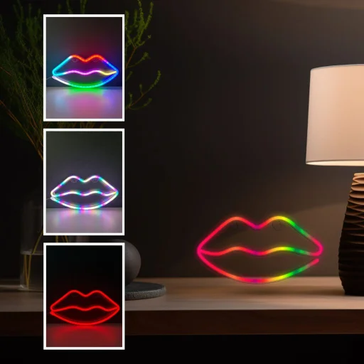Manta SNL61RGB Style Neon Lights LIPS LED lámpa - 4