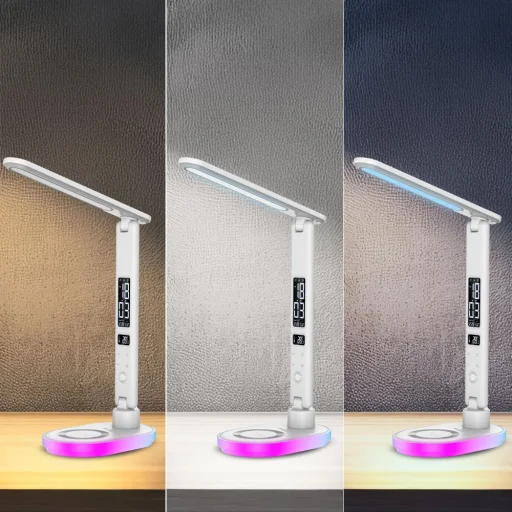 Hawk HW-LAMP03 LED stolná lampa biela RGB - 4